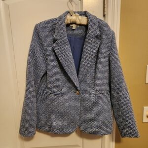 Free Assembly Blue Tweed Women's Blazer
